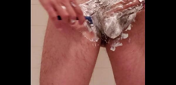  SHAVING MY UNCUT BMC (BIG MEXICAN COCK) and BUSTING a FAT NUT!!!!!!!!!!!!!!!!!